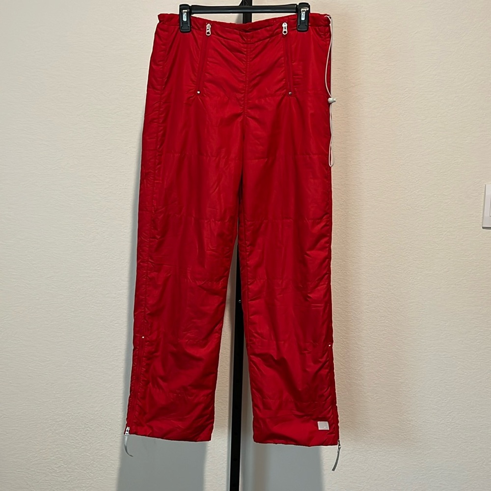 RARE Red Nike Double Front Snow Pants w/ Drawstring Waist & Leg Size M